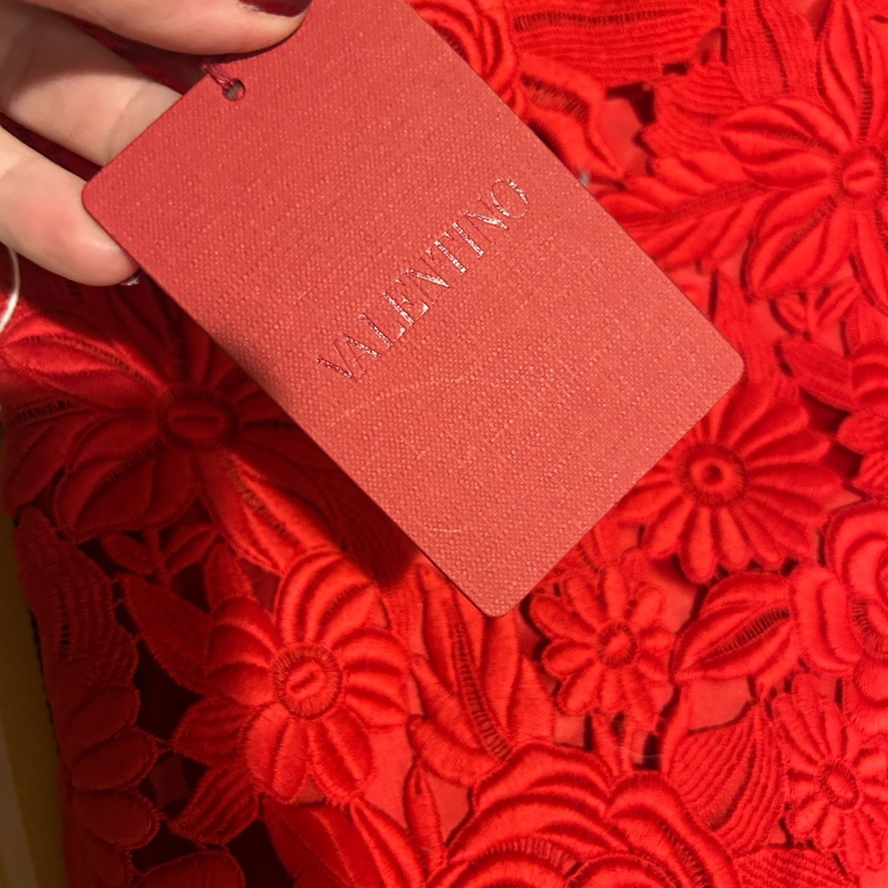 Valentino Scarlet Floral Lace Design